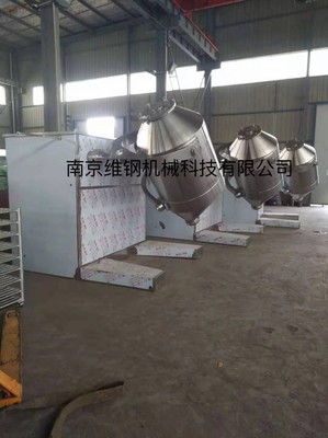 河北客戶訂購的3臺1500L三維運動混合機、移動料倉、真空上料機制造完成